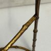 1970′ Guéridon Style Maison Baguès Décor Bambou en Bronze Doré Avec Plateau Verre H 50 Ø 37 cm – Image 8