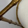 1970′ Guéridon Style Maison Baguès Décor Bambou en Bronze Doré Avec Plateau Verre H 50 Ø 37 cm – Image 6