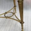 1950/70 Gilt Bronze Pedestal Päir Tables Maison Jansen Or Maison Charles Sea Green Marble Top With Triangular Spacer ⌀ 65 cm H 59 cm - Image 8