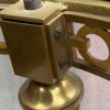 1950/70 Gilt Bronze Pedestal Päir Tables Maison Jansen Or Maison Charles Sea Green Marble Top With Triangular Spacer ⌀ 65 cm H 59 cm - Image 12