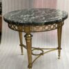 1950/70 Gilt Bronze Pedestal Päir Tables Maison Jansen Or Maison Charles Sea Green Marble Top With Triangular Spacer ⌀ 65 cm H 59 cm - Image 22