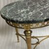 1950/70 Gilt Bronze Pedestal Päir Tables Maison Jansen Or Maison Charles Sea Green Marble Top With Triangular Spacer ⌀ 65 cm H 59 cm - Image 25