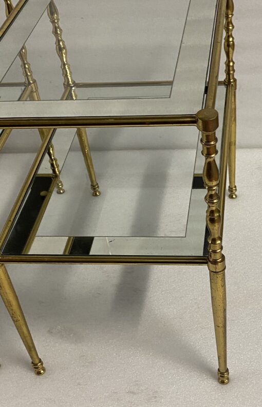 1970′ Pair Of Brass Sofa Ends For Maison Jansen 50 X 34 X H 51 cm - Image 13
