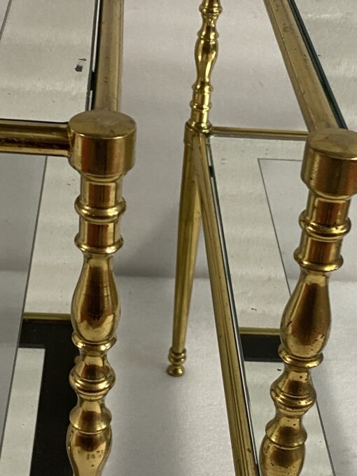 1970′ Pair Of Brass Sofa Ends For Maison Jansen 50 X 34 X H 51 cm - Image 8