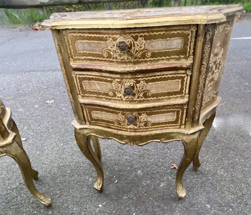 1950/70 Paire De Chevets Italiens Bois Doré 63 X 30 X H 66 cm – Image 15