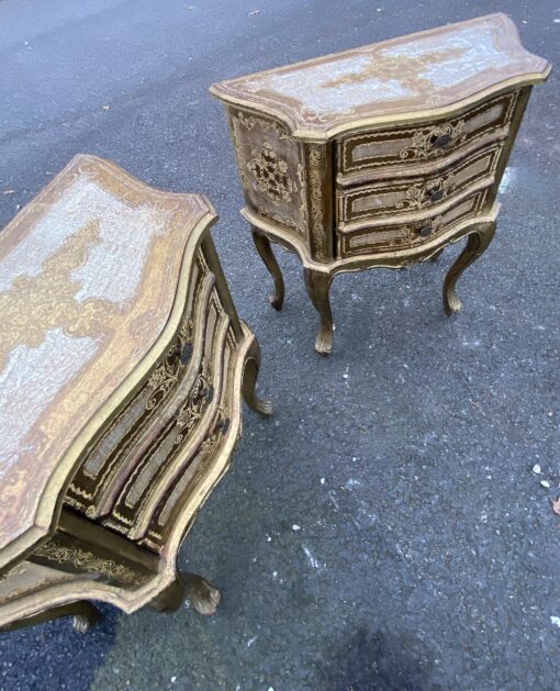 1950/70 Paire De Chevets Italiens Bois Doré 63 X 30 X H 66 cm – Image 13