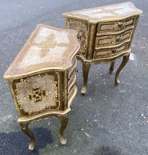 1950/70 Paire De Chevets Italiens Bois Doré 63 X 30 X H 66 cm – Image 12