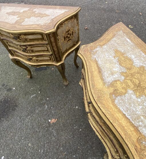 1950/70 Paire De Chevets Italiens Bois Doré 63 X 30 X H 66 cm – Image 11