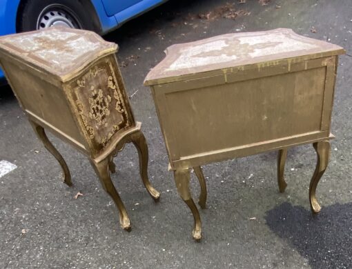 1950/70 Paire De Chevets Italiens Bois Doré 63 X 30 X H 66 cm – Image 9