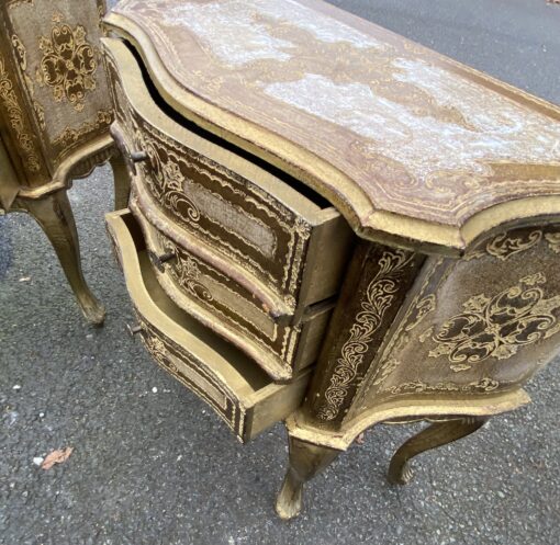 1950/70 Paire De Chevets Italiens Bois Doré 63 X 30 X H 66 cm – Image 2