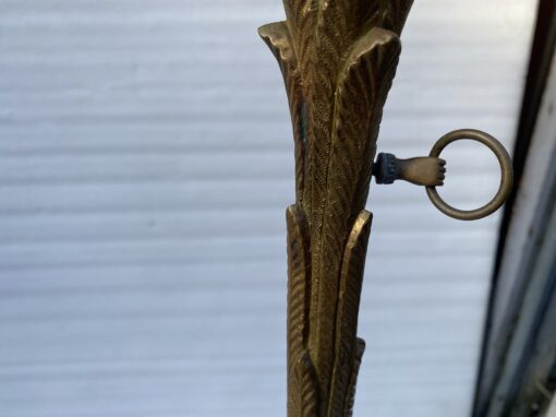 1970' Pair Of Patinated Bronze Floor Lamps Maison Charles Palm Tree Model - Image 5