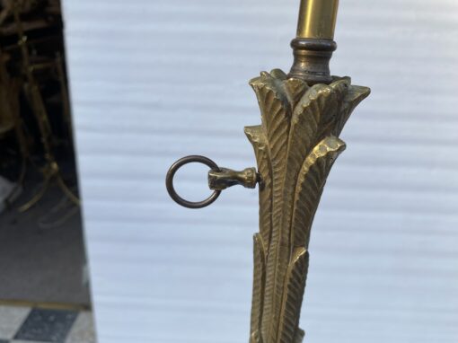 1970' Pair Of Patinated Bronze Floor Lamps Maison Charles Palm Tree Model - Image 4