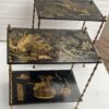 1950′ Pair Of Maison Baguès Tables Bamboo Decor In Gilt Bronze With Chinese Lacquer Trays 60 X 36 H 63 cm - Image 15
