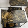 1950′ Pair Of Maison Baguès Tables Bamboo Decor In Gilt Bronze With Chinese Lacquer Trays 60 X 36 H 63 cm - Image 13