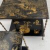 1950′ Pair Of Maison Baguès Tables Bamboo Decor In Gilt Bronze With Chinese Lacquer Trays 60 X 36 H 63 cm - Image 11
