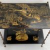 1950′ Pair Of Maison Baguès Tables Bamboo Decor In Gilt Bronze With Chinese Lacquer Trays 60 X 36 H 63 cm - Image 7