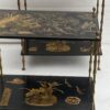 1950′ Pair Of Maison Baguès Tables Bamboo Decor In Gilt Bronze With Chinese Lacquer Trays 60 X 36 H 63 cm - Image 5