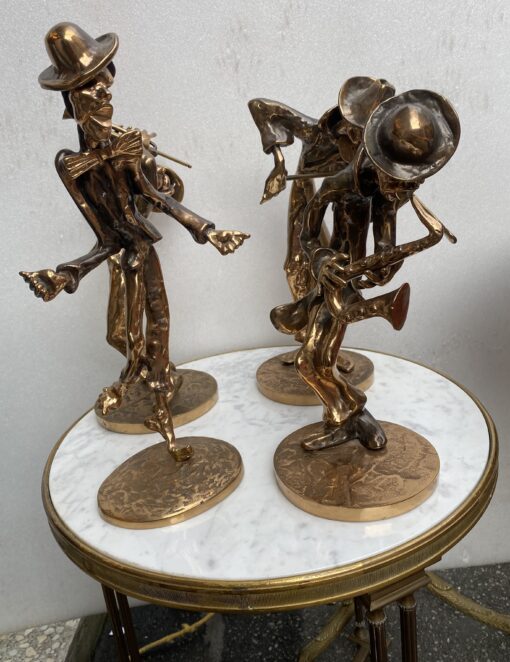 1970/80 ‘The Jazz Band’ 4 Bronze Sculptures, Signed LOHE