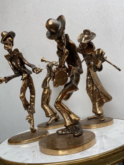 1970/80 ‘The Jazz Band’ 4 Bronze Sculptures, Signed LOHE - Image 21
