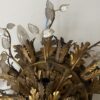 1970′ Plafonnier ou Applique à Décor de Feuilles en Métal Et Verre Maison Baguès Ou Banci Ø 60 cm – Image 8