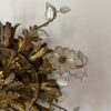 1970′ Plafonnier ou Applique à Décor de Feuilles en Métal Et Verre Maison Baguès Ou Banci Ø 60 cm – Image 6
