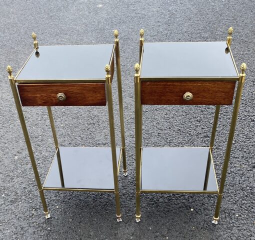 1970' Pair Of Bolsters Or Sofa Ends With Drawer Style Maison Bagués Opaline Trays 34X34X H 67 cm - Image 17