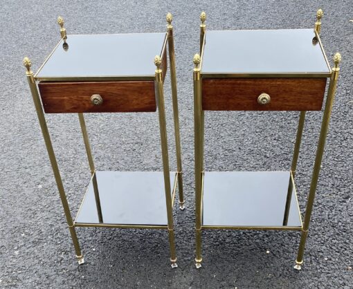 1970' Pair Of Bolsters Or Sofa Ends With Drawer Style Maison Bagués Opaline Trays 34X34X H 67 cm - Image 16