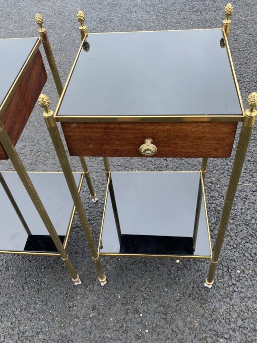 1970' Pair Of Bolsters Or Sofa Ends With Drawer Style Maison Bagués Opaline Trays 34X34X H 67 cm - Image 15