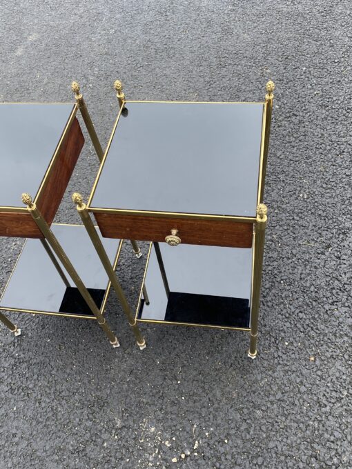 1970' Pair Of Bolsters Or Sofa Ends With Drawer Style Maison Bagués Opaline Trays 34X34X H 67 cm - Image 14