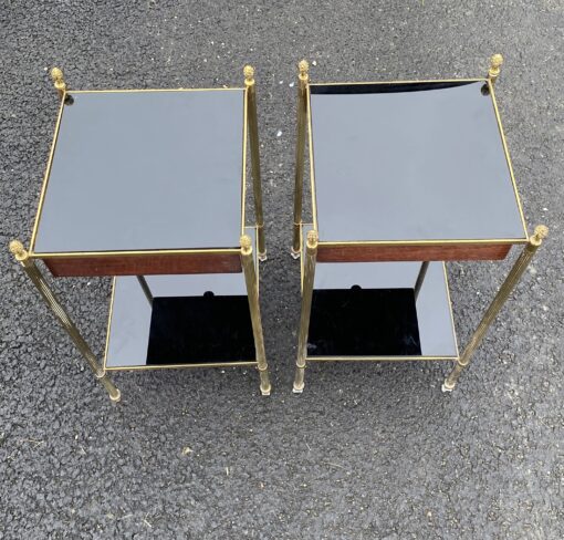 1970' Pair Of Bolsters Or Sofa Ends With Drawer Style Maison Bagués Opaline Trays 34X34X H 67 cm - Image 12