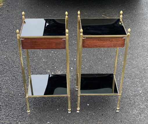 1970' Pair Of Bolsters Or Sofa Ends With Drawer Style Maison Bagués Opaline Trays 34X34X H 67 cm - Image 11