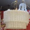 1970′ Doria Ceiling Chandelier 63 Blown Glass Crystals Design Venini Murano Ø 50 cm - Image 4