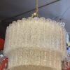 1970′ Doria Ceiling Chandelier 63 Blown Glass Crystals Design Venini Murano Ø 50 cm - Image 3