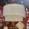 1970′ Doria Ceiling Chandelier 63 Blown Glass Crystals Design Venini Murano Ø 50 cm - Image 2
