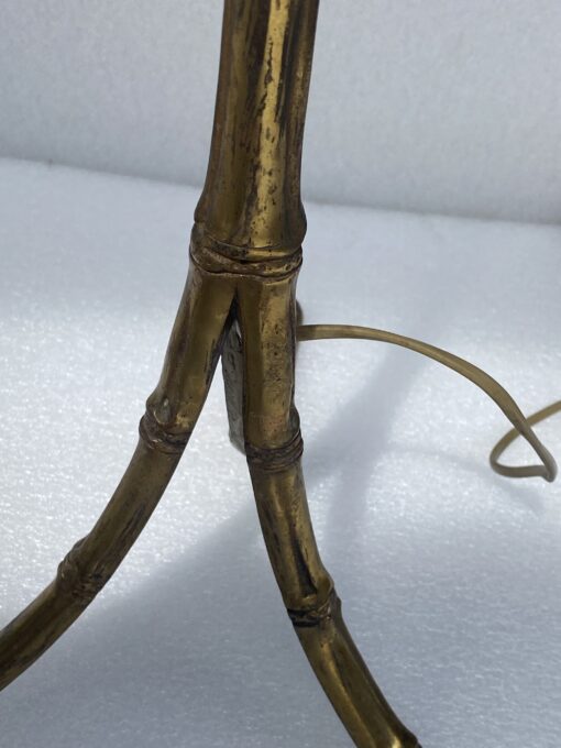 1970′ Series of 4 Bronze Floor Lamps Maison Jansen Bamboo Model H 160 cm - Image 11