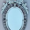 1970' Oval Venetian Mirror Purple Color H 107 X 50 cm - Image 11