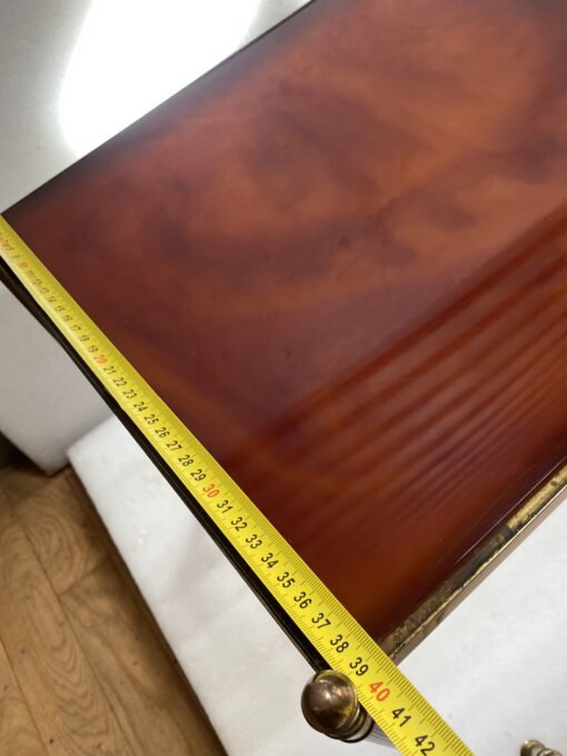 1970 ‘Serie 3 Nesting Tables Maison Baguès In Gilt Bronze, 3 Amber Bakelite Trays - Image 8