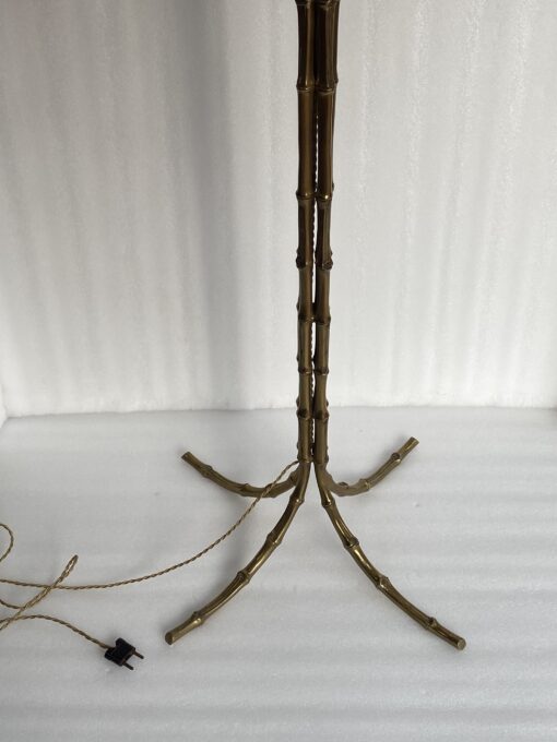 1950/70 Gilded bronze floor lamp Maison Bagués  4 stems Bamboo decor H 172 cm - Image 16