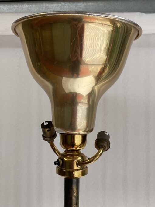 1950/70 Gilded bronze floor lamp Maison Bagués  4 stems Bamboo decor H 172 cm - Image 14