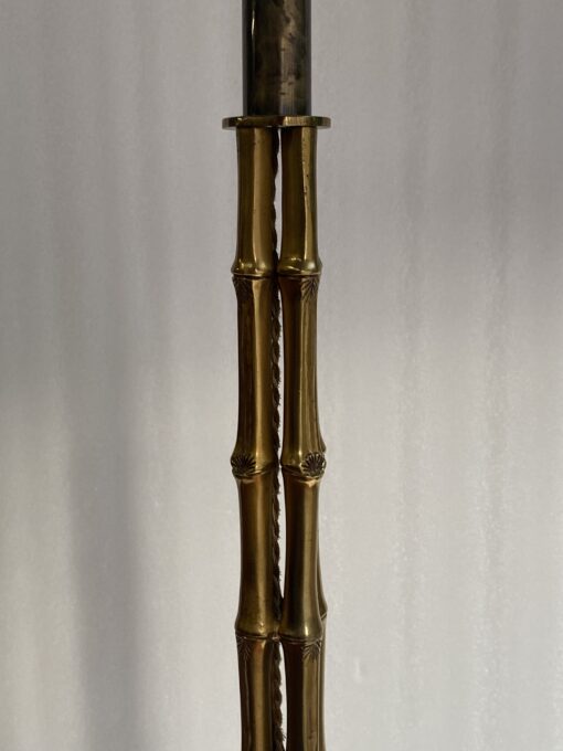 1950/70 Gilded bronze floor lamp Maison Bagués  4 stems Bamboo decor H 172 cm - Image 13