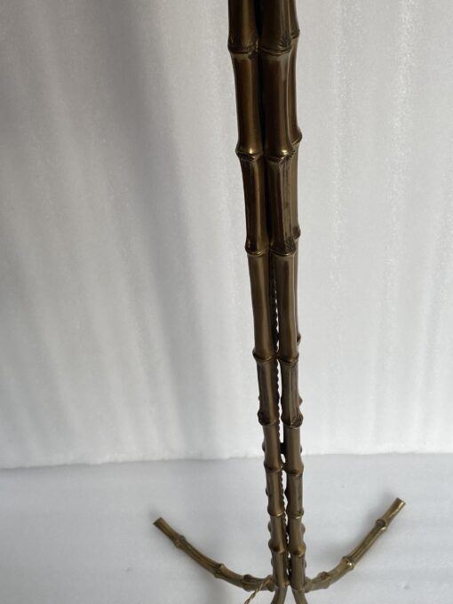 1950/70 Gilded bronze floor lamp Maison Bagués  4 stems Bamboo decor H 172 cm - Image 12