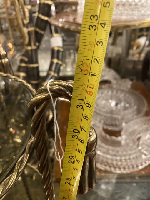 1970′ Gilded Iron Stand 3 Smoked Glass Trays DLG Maison Bagués Decor Passementerie - Image 3