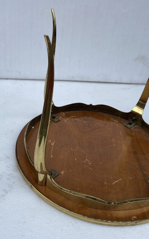 1970' Table Basse Ronde Bronze Doré Maison Jansen Ø 65 H 44 cm – Image 9