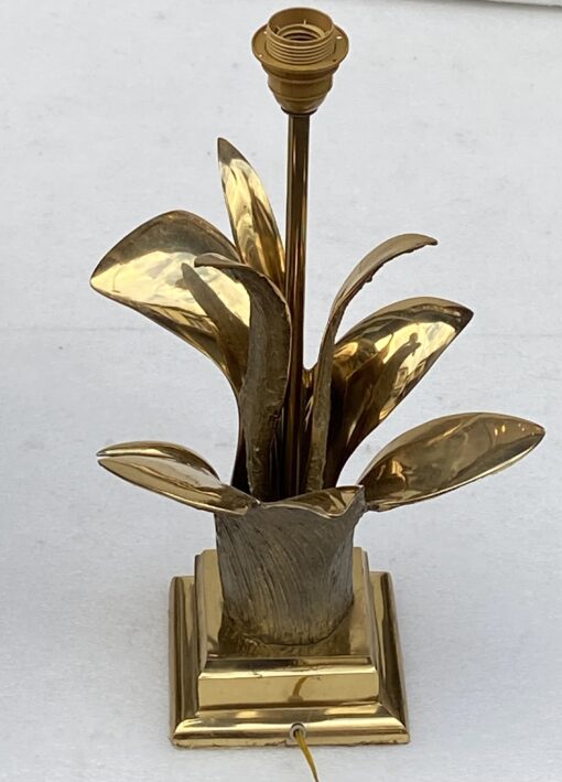 1965′ Signed Bronze Mountain Agave Lamp - Image 4