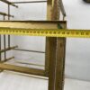 1970′ Set of 3 Gilt Bronze Nesting Tables with Smoked Glass Tops - Image 12