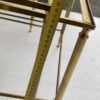1970′ Set of 3 Gilt Bronze Nesting Tables with Smoked Glass Tops - Image 8