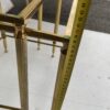 1970′ Set of 3 Gilt Bronze Nesting Tables with Smoked Glass Tops - Image 5