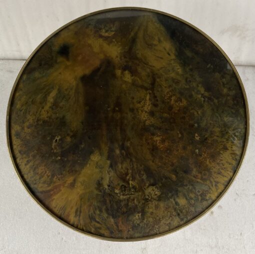 1970' Table Basse Ronde Bronze Doré Maison Jansen Ø 65 H 44 cm – Image 4