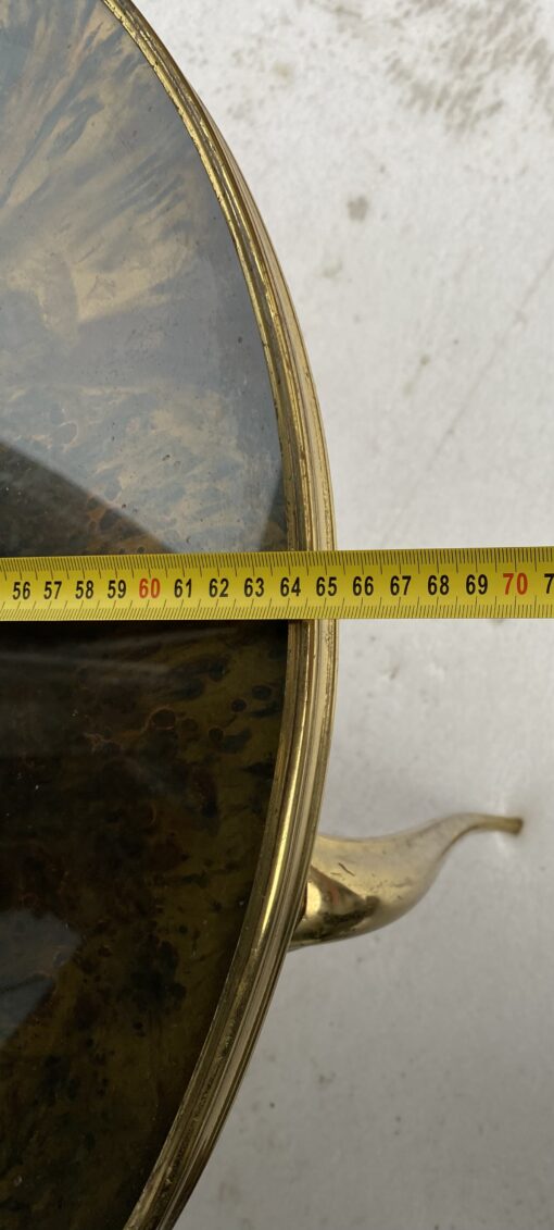 1970' Table Basse Ronde Bronze Doré Maison Jansen Ø 65 H 44 cm – Image 3