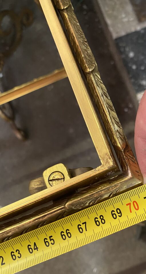 1970′ Rolling Trolley in Bronze and Gilded Brass Maison Baguès Palm Tree Decor - Image 14